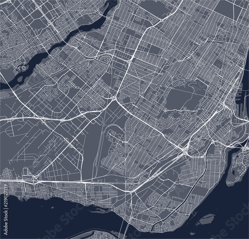 map of the city of Montreal , Canada