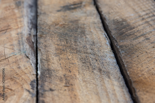Rough cut old worn wooden planks 