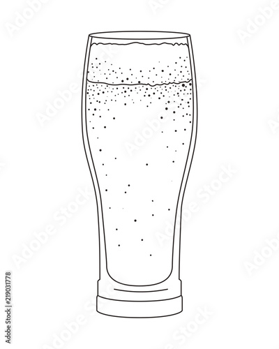 glass with beverage icon vector illustration design