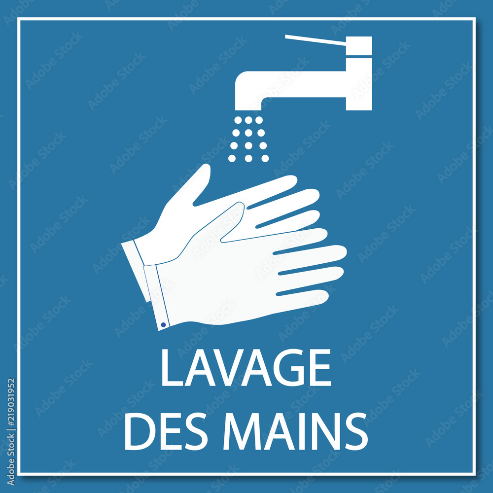 Logo lavage des mains. - obrazy, fototapety, plakaty 