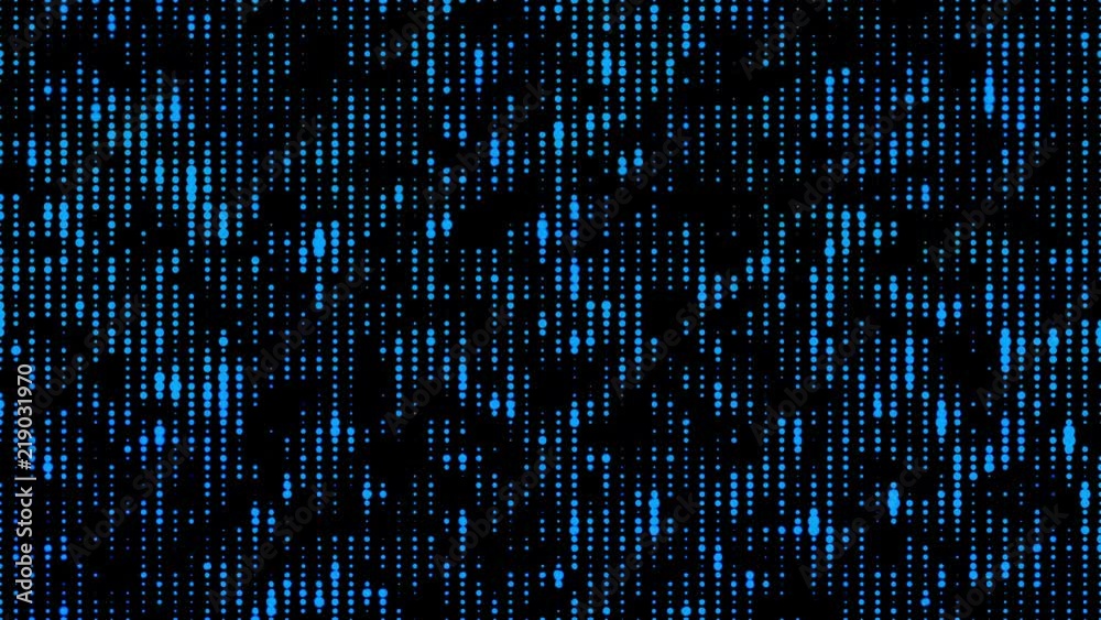 Cascading Matrix Dots Animation (Blue)
