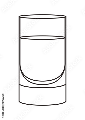 glass with beverage icon vector illustration design