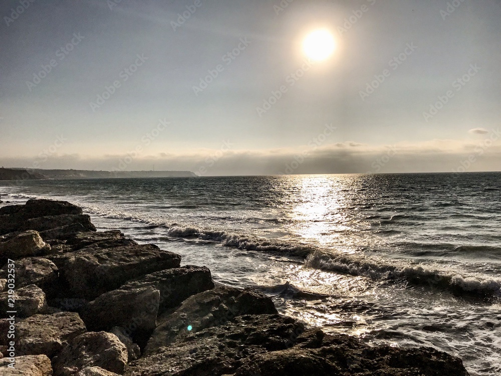 Sunset, atardecer en el mar.