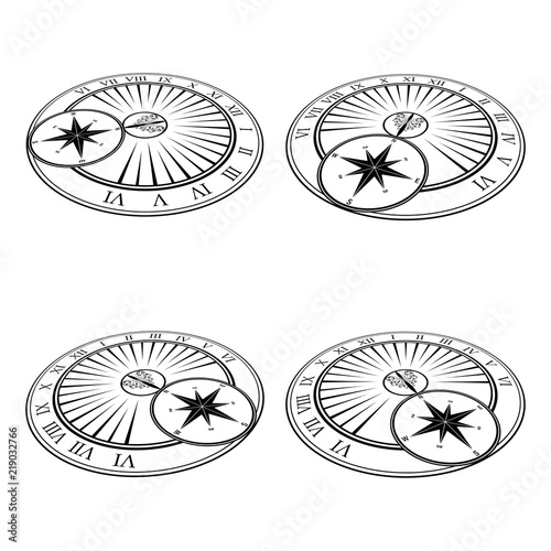 Isometric sundials set