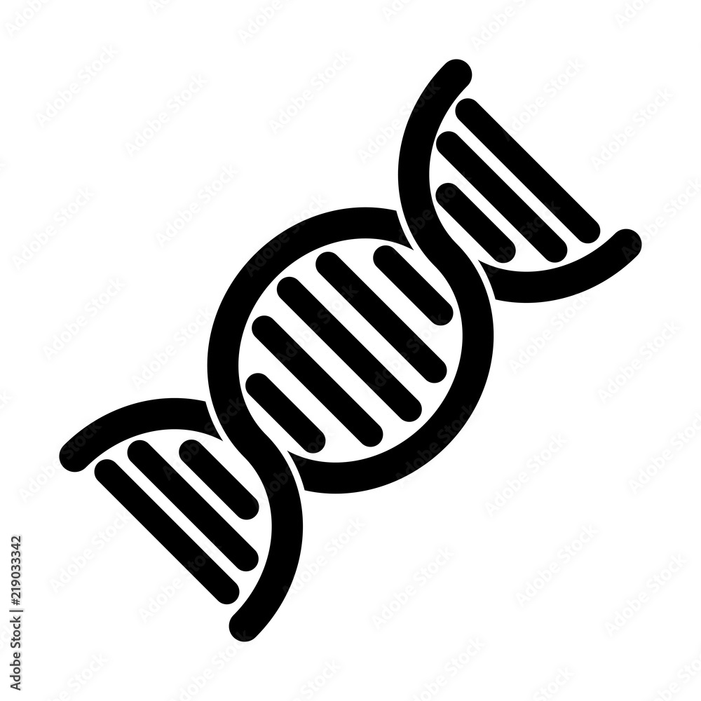 dna symbol vector design isolated on white background dna symbol vector design isolated on white background