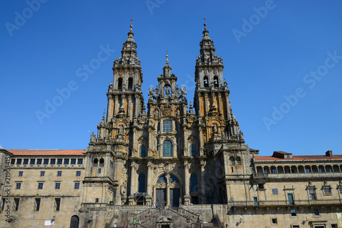 Obradoiro facade of the grand Cathedral of Santiago de Compostela, Spain © Travel Nerd