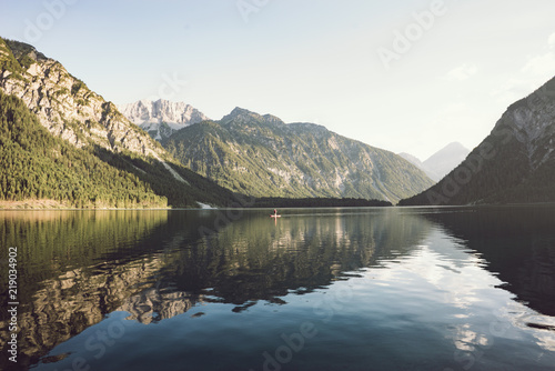 Lake in the mountain reflections