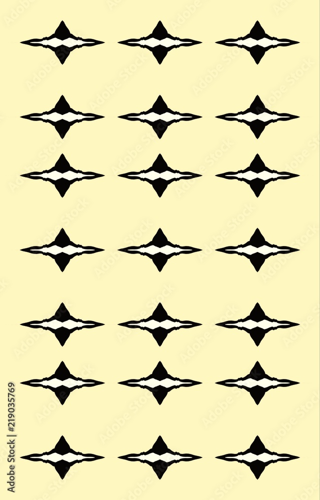 Fototapeta premium Pattern of stars on yellow background
