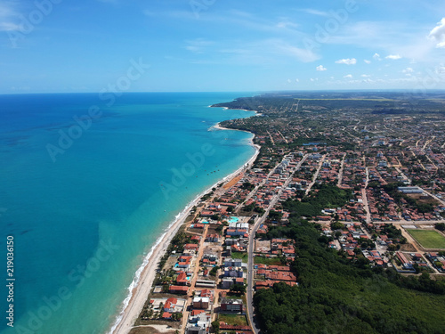 Drone view of a brazilian beach