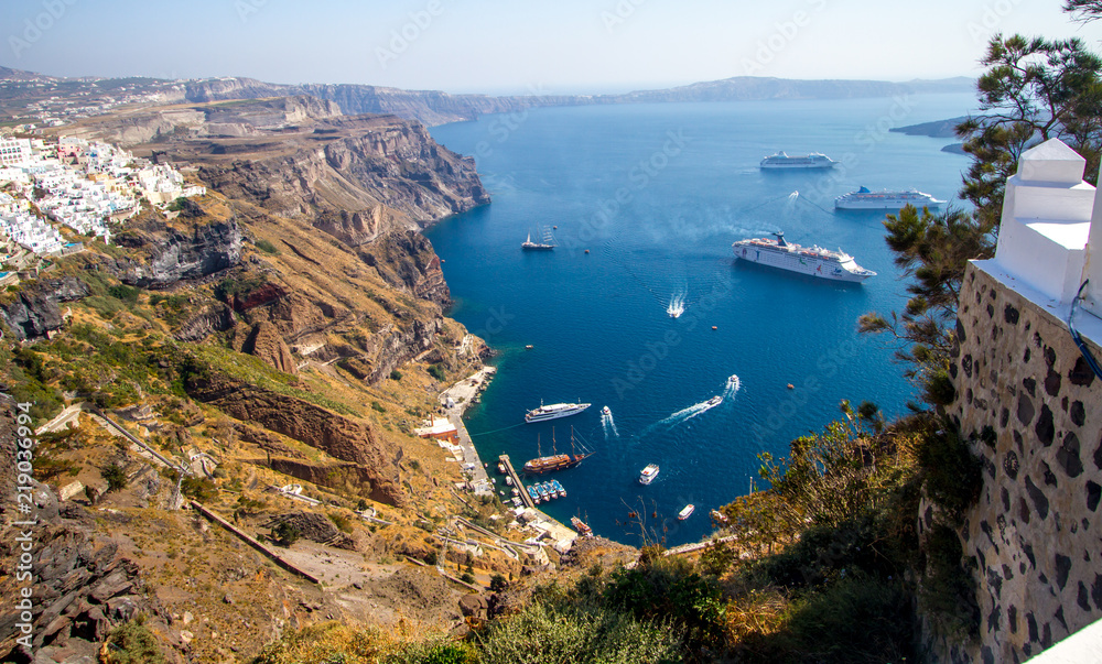 Naklejka premium Santorini Oia Greece Holiday