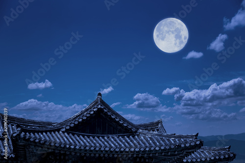 A full moon can be seen in Chuseok, Korea's Thanksgiving Day.