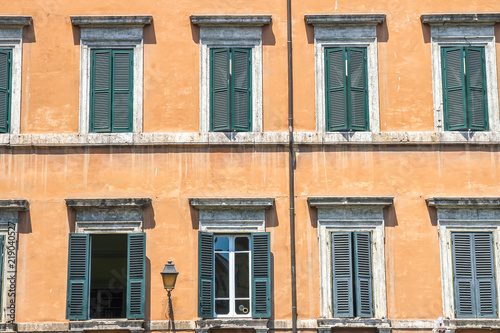 View on the historic architecture in Rome, Italy on a sunny day.