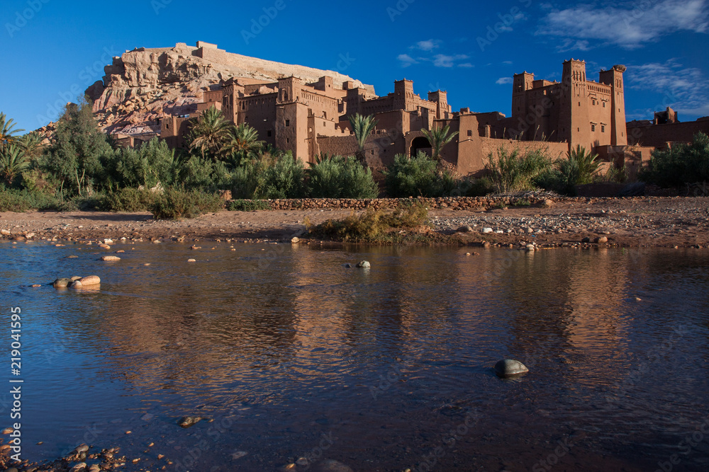 Kasbah Ait Ben Haddou is a fortified city across the caravan route between the Sahara and Marrakech