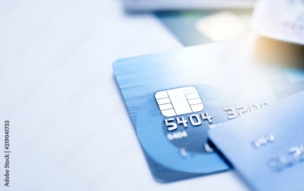 Finance concept,Selective focus microchip on Credit card or Debit card. Finance concept,Selective focus microchip on Credit card or Debit card.