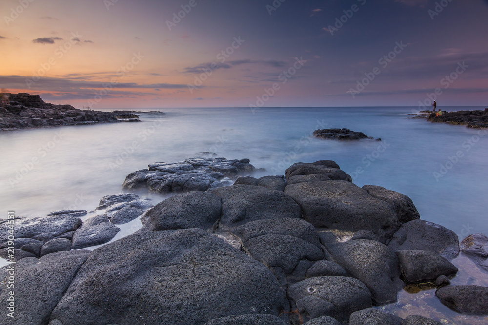 The lave bridge at cape   La Houssaye at Reunion Island