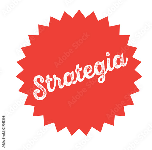 strategy stamp on white