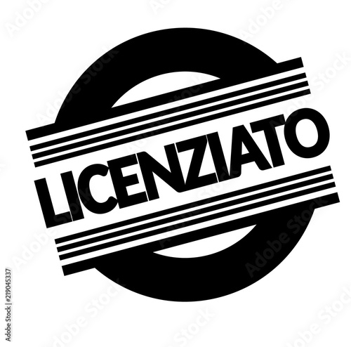 licensed stamp on white