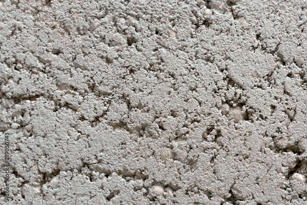 Gray wall background of sand with seashells and cement Gray wall background of sand with seashells and cement