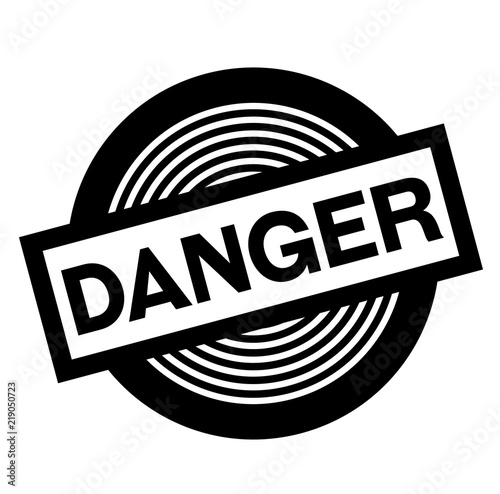 danger black stamp