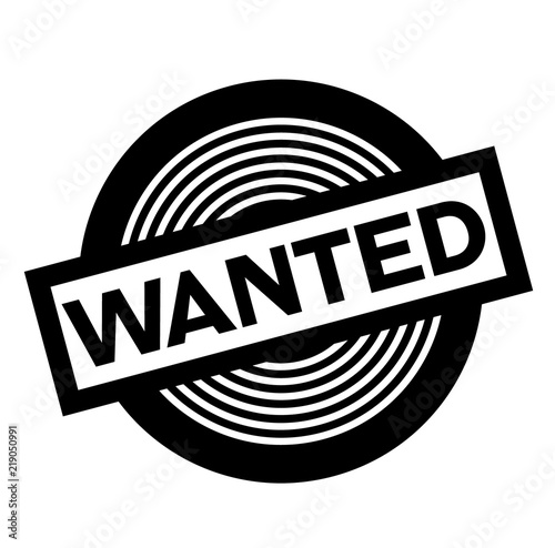 wanted black stamp