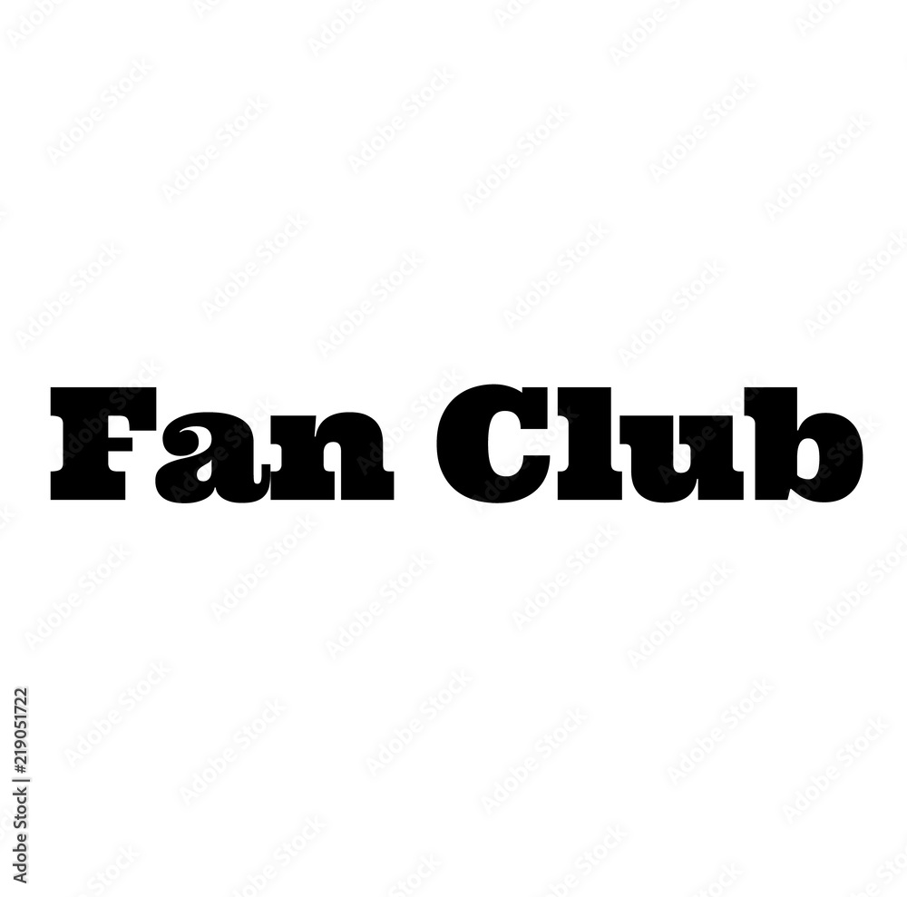 fan club stamp on white