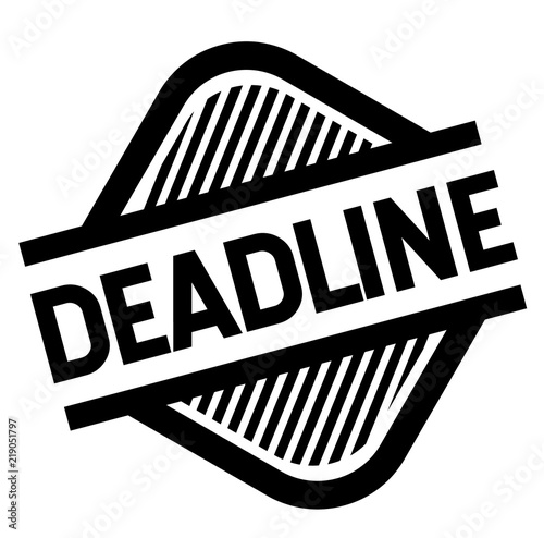 deadline stamp on white
