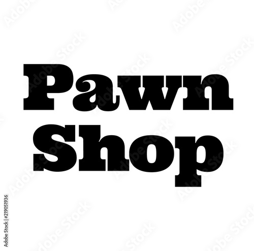 pawn shop stamp on white