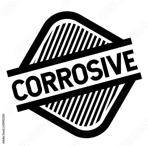 corrosive stamp on white