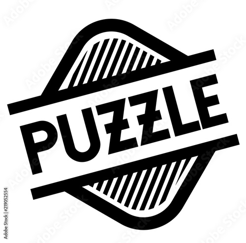 puzzle stamp on white