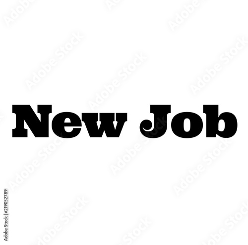 new job stamp on white
