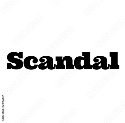 scandal stamp on white