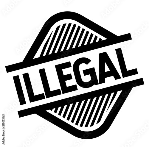 illegal stamp on white