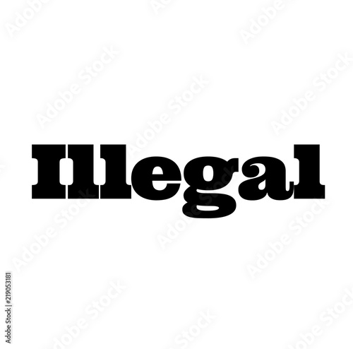 illegal stamp on white
