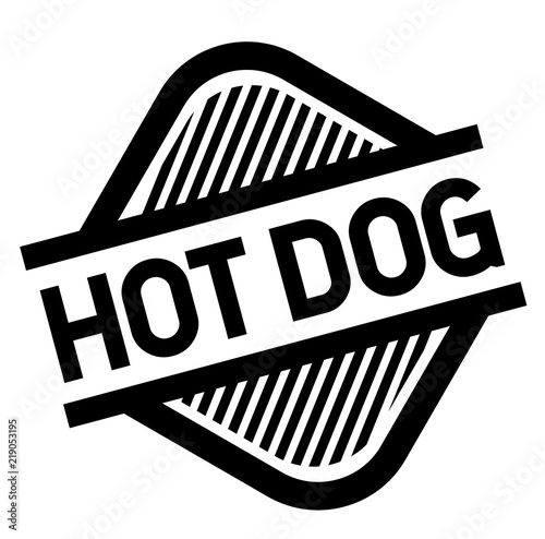 hotdog stamp on white