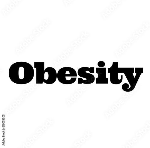 obesity stamp on white