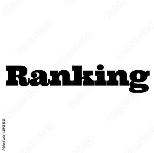 ranking stamp on white