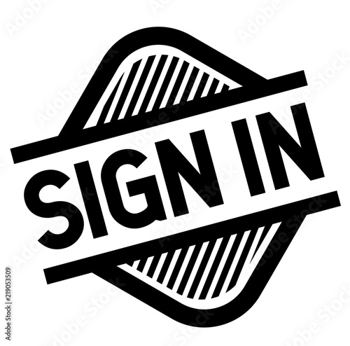 sign in stamp on white