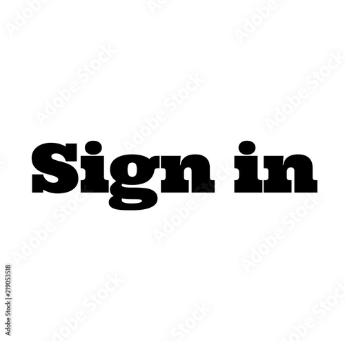sign in stamp on white