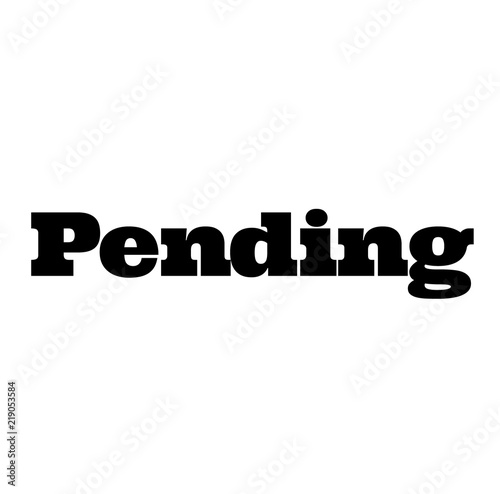 pending stamp on white