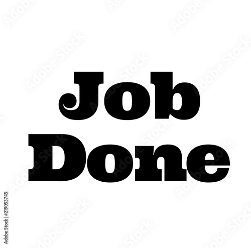 job done stamp on white
