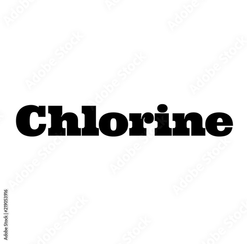chlorine stamp on white