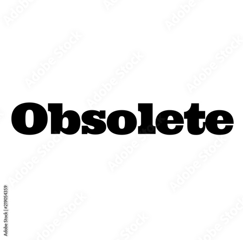 obsolete stamp on white