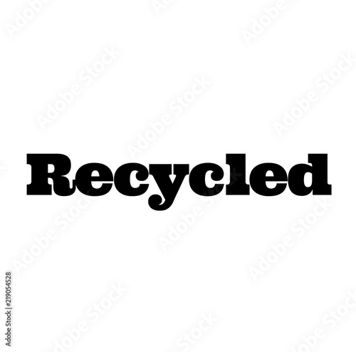 recycled stamp on white