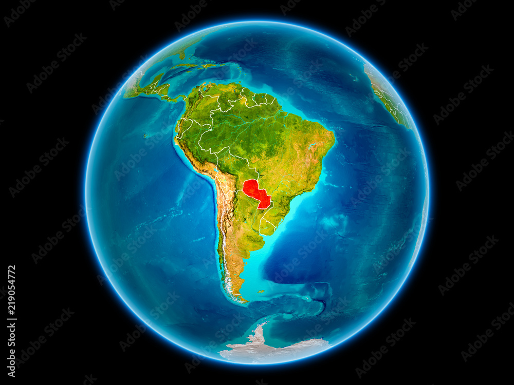 Paraguay on Earth from space Paraguay on Earth from space