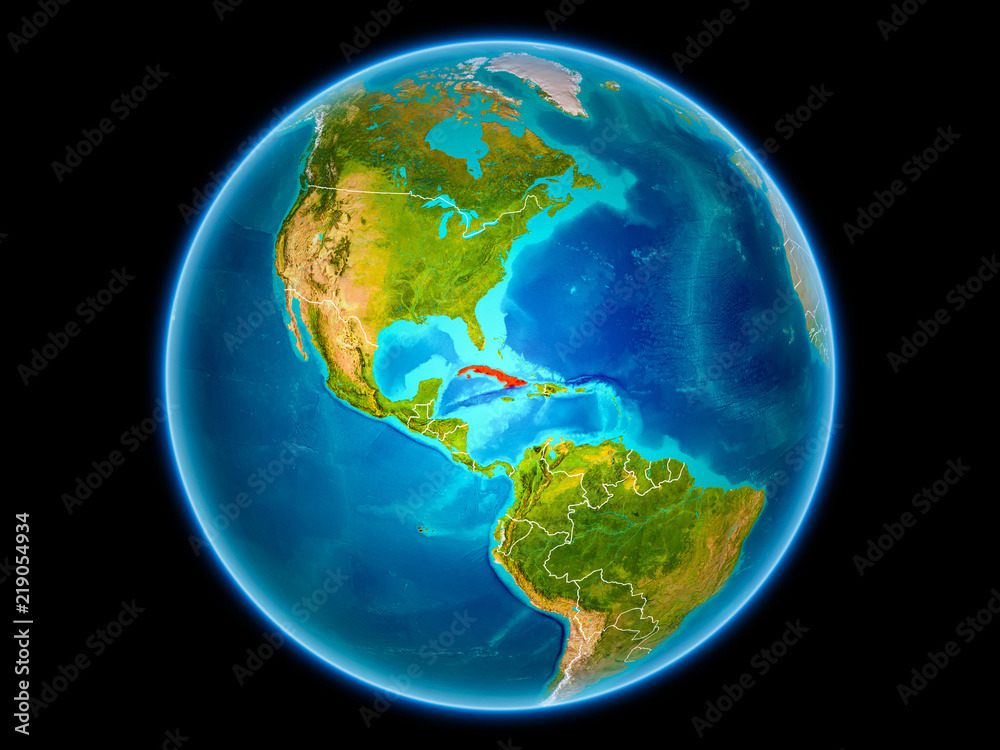Cuba on Earth from space Cuba on Earth from space