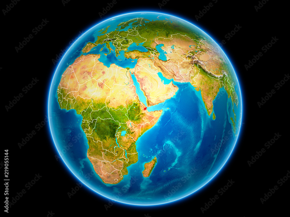 Djibouti on Earth from space Djibouti on Earth from space
