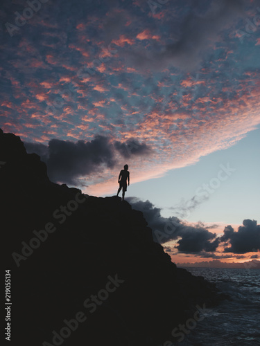 Standing in front of a beautiful Hawaii sunset
