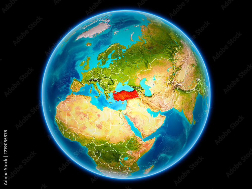 Turkey on Earth from space Turkey on Earth from space