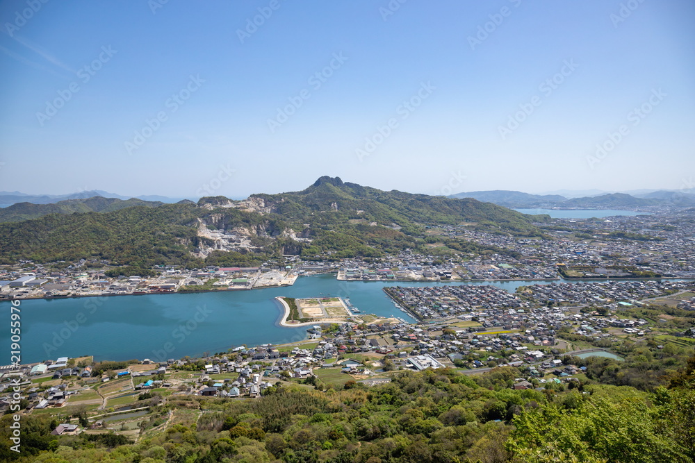 Landscape of the Seto Inland Sea(Mt.gokenzan),Yashima,Kagawa,Shikoku,Japan
