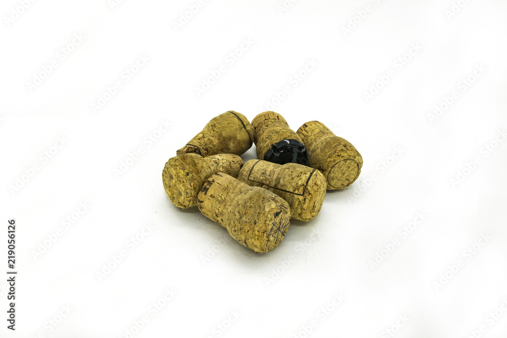 Wine corks isolated in white background Wine corks isolated in white background